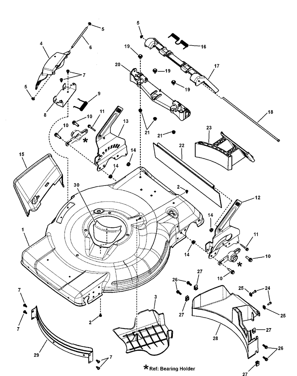 Group, Deck, Rwd, Non Es, Deere Diagram and Parts List for 7800642-LP7800642-JS36FC 2010 Briggs and Stratton Lawn Mower